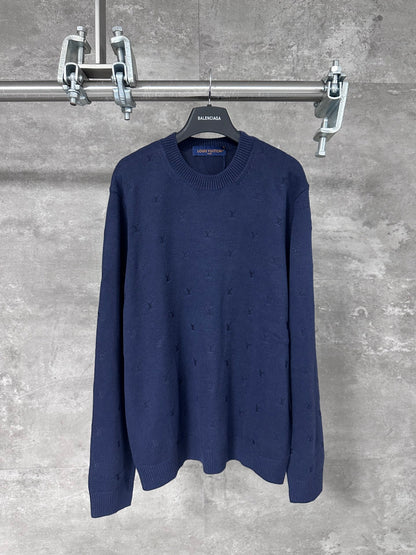 Louis Vuitton Monogram Embroidered Round Neck Sweater
