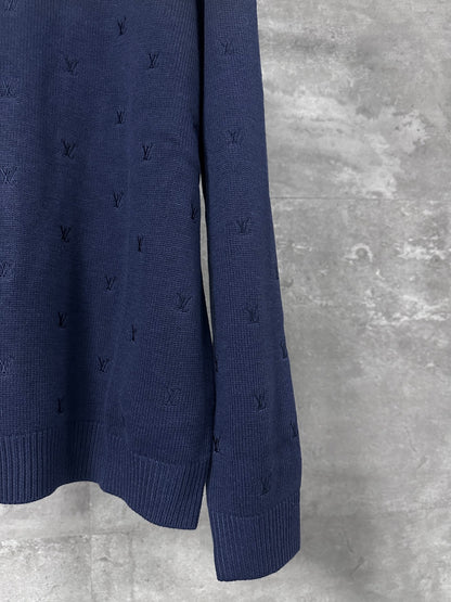Louis Vuitton Monogram Embroidered Round Neck Sweater