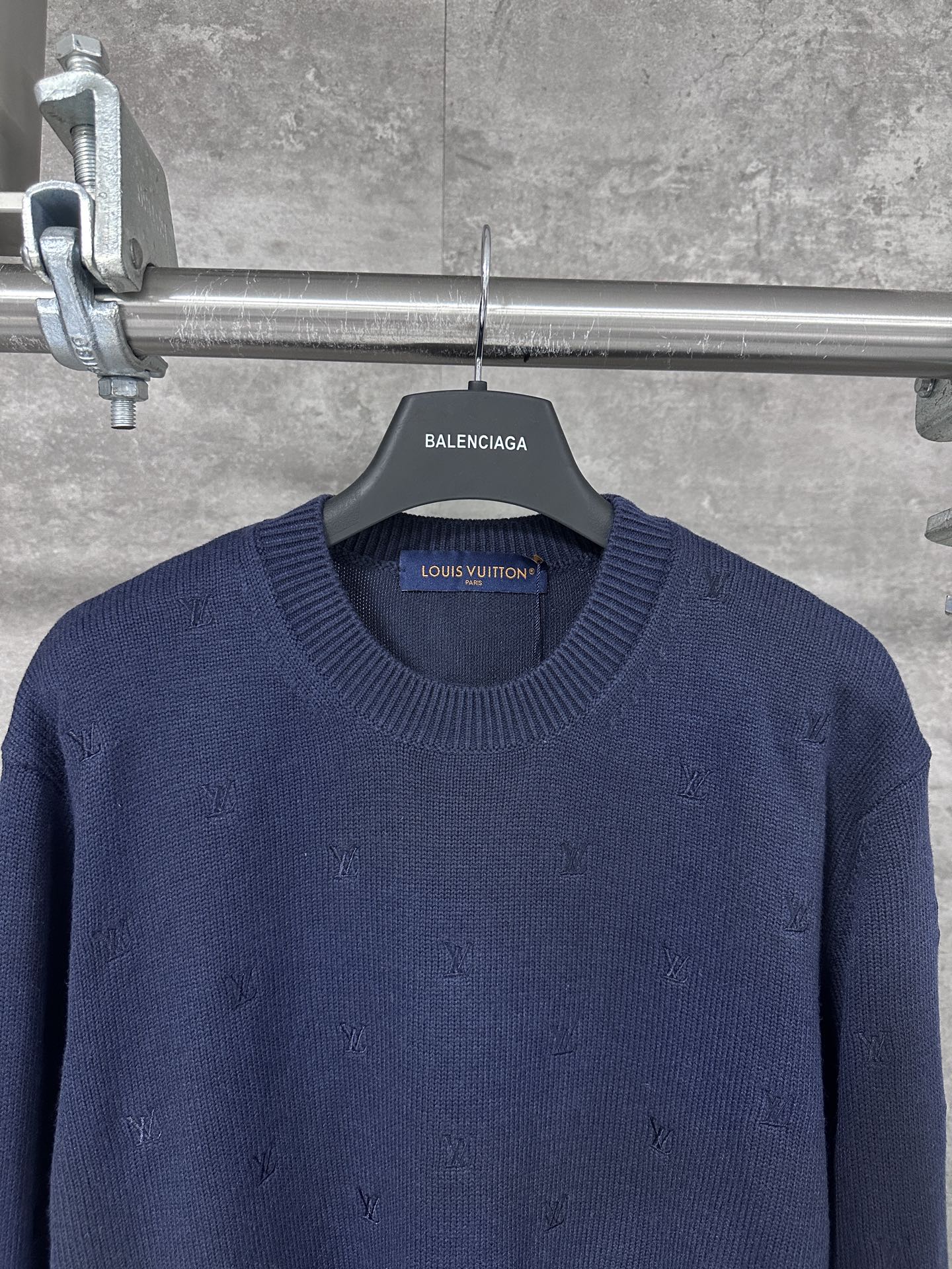 Louis Vuitton Monogram Embroidered Round Neck Sweater