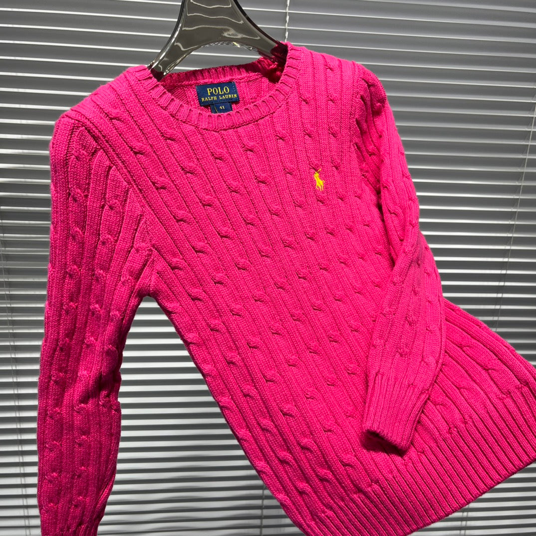 Ralph Lauren Embroidered Horse Cable Knit Sweater – Kids Collection