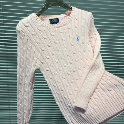 Ralph Lauren Embroidered Horse Cable Knit Sweater – Kids Collection