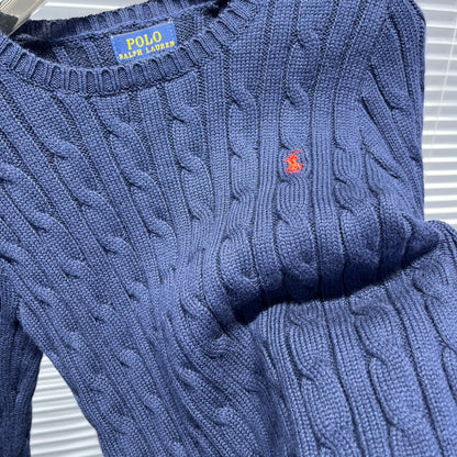 Ralph Lauren Embroidered Horse Cable Knit Sweater – Kids Collection
