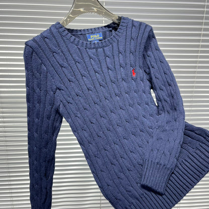 Ralph Lauren Embroidered Horse Cable Knit Sweater – Kids Collection