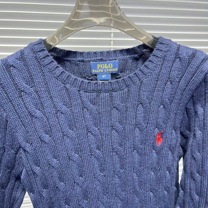 Ralph Lauren Embroidered Horse Cable Knit Sweater – Kids Collection