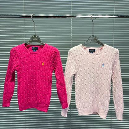 Ralph Lauren Embroidered Horse Cable Knit Sweater – Kids Collection