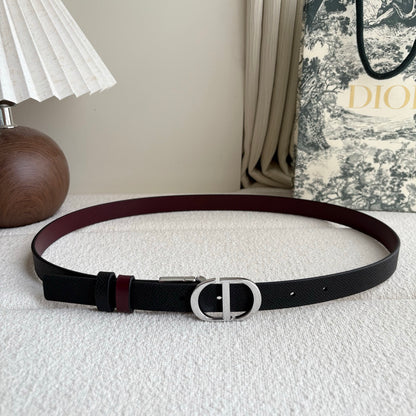 Dior Reversible Calfskin CD Buckle Belt