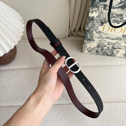 Dior Reversible Calfskin CD Buckle Belt
