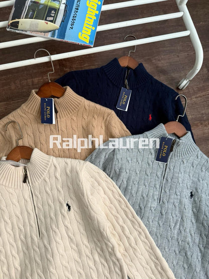 Ralph Lauren Half-Zip Cable Knit Sweater