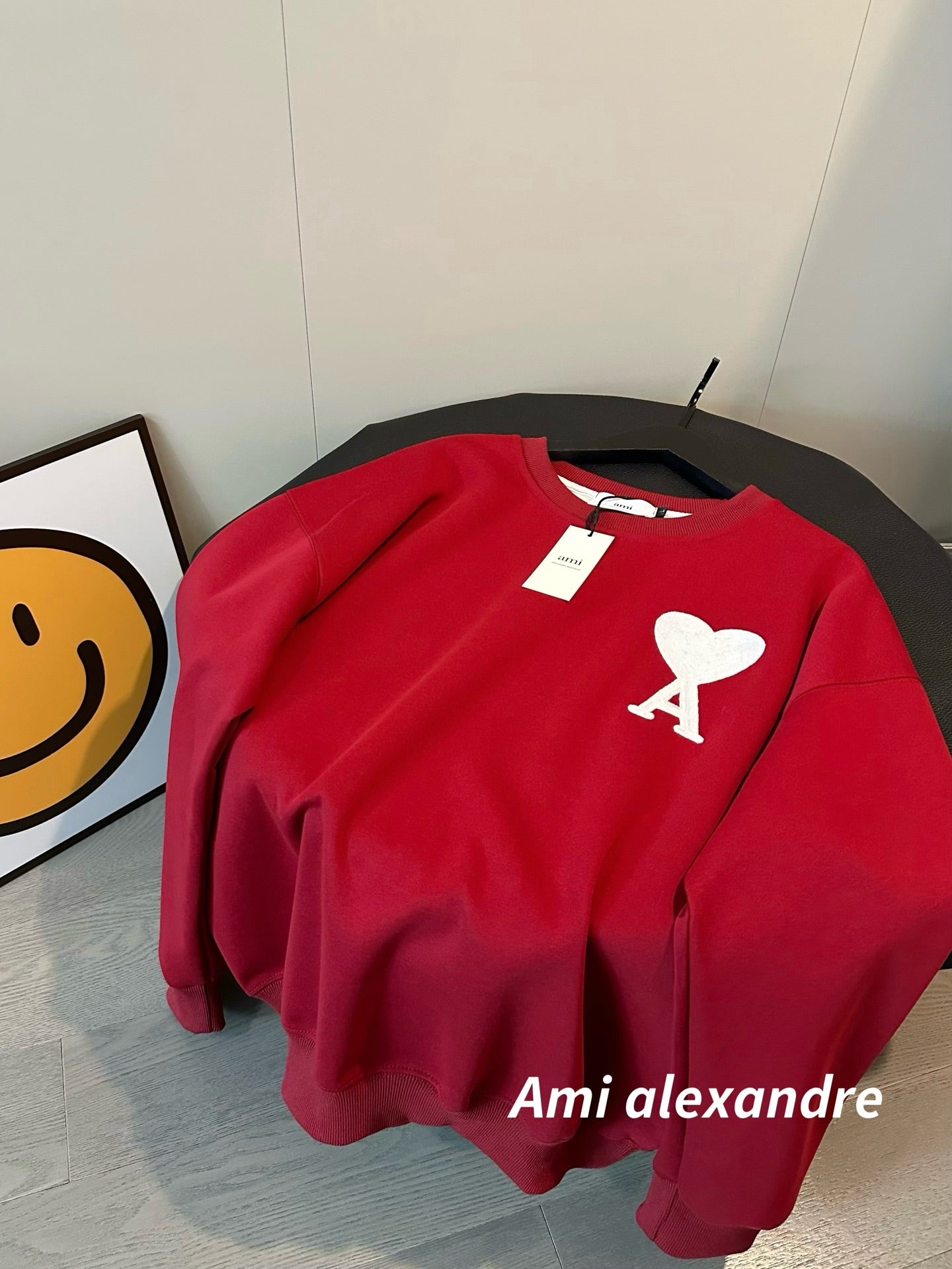 AMI Paris Heart Embroidery Crewneck Sweatshirt – Autumn/Winter Limited Edition