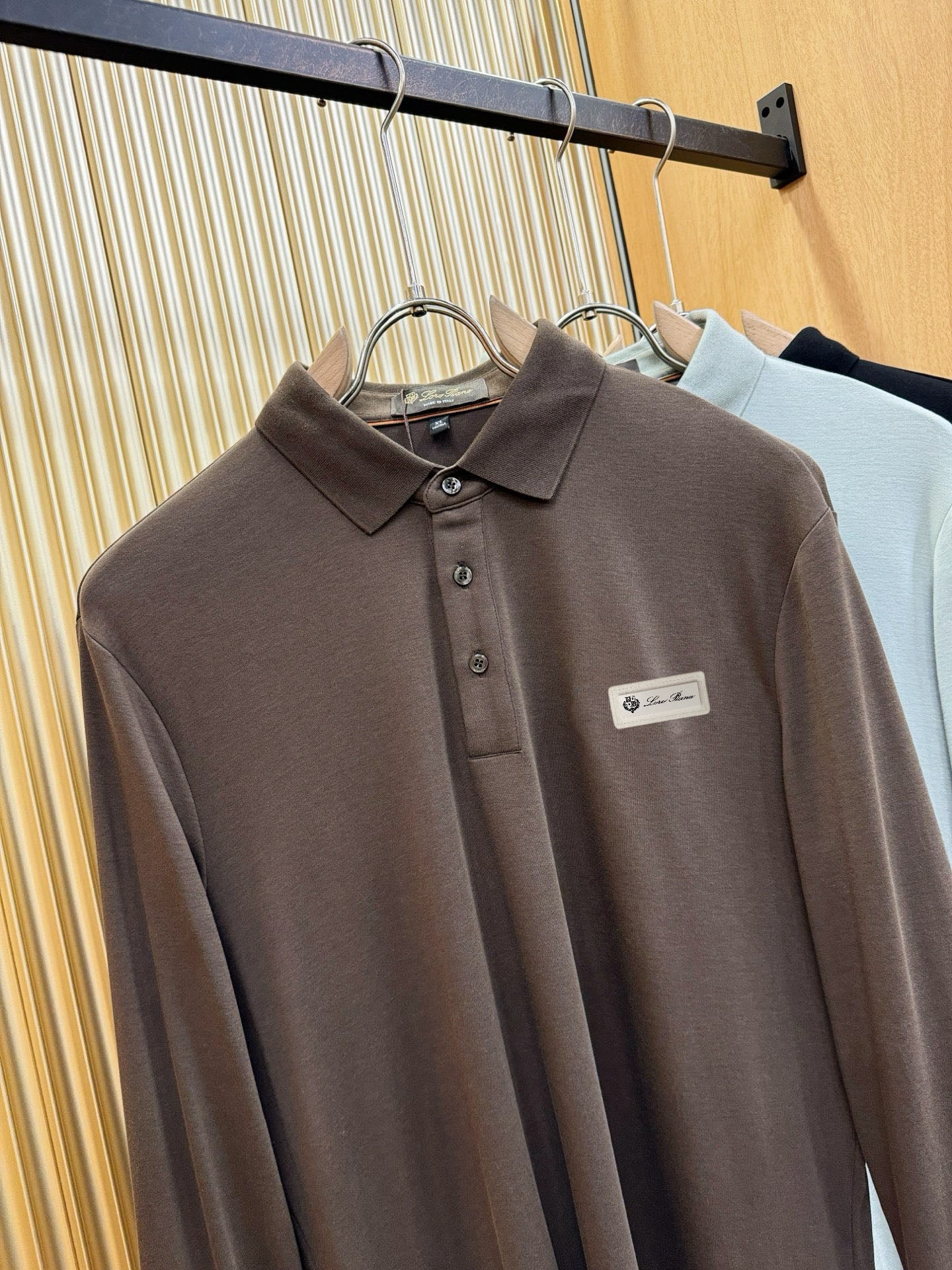 Loro Piana Solid Long Sleeve Polo Shirt – Autumn/Winter Collection