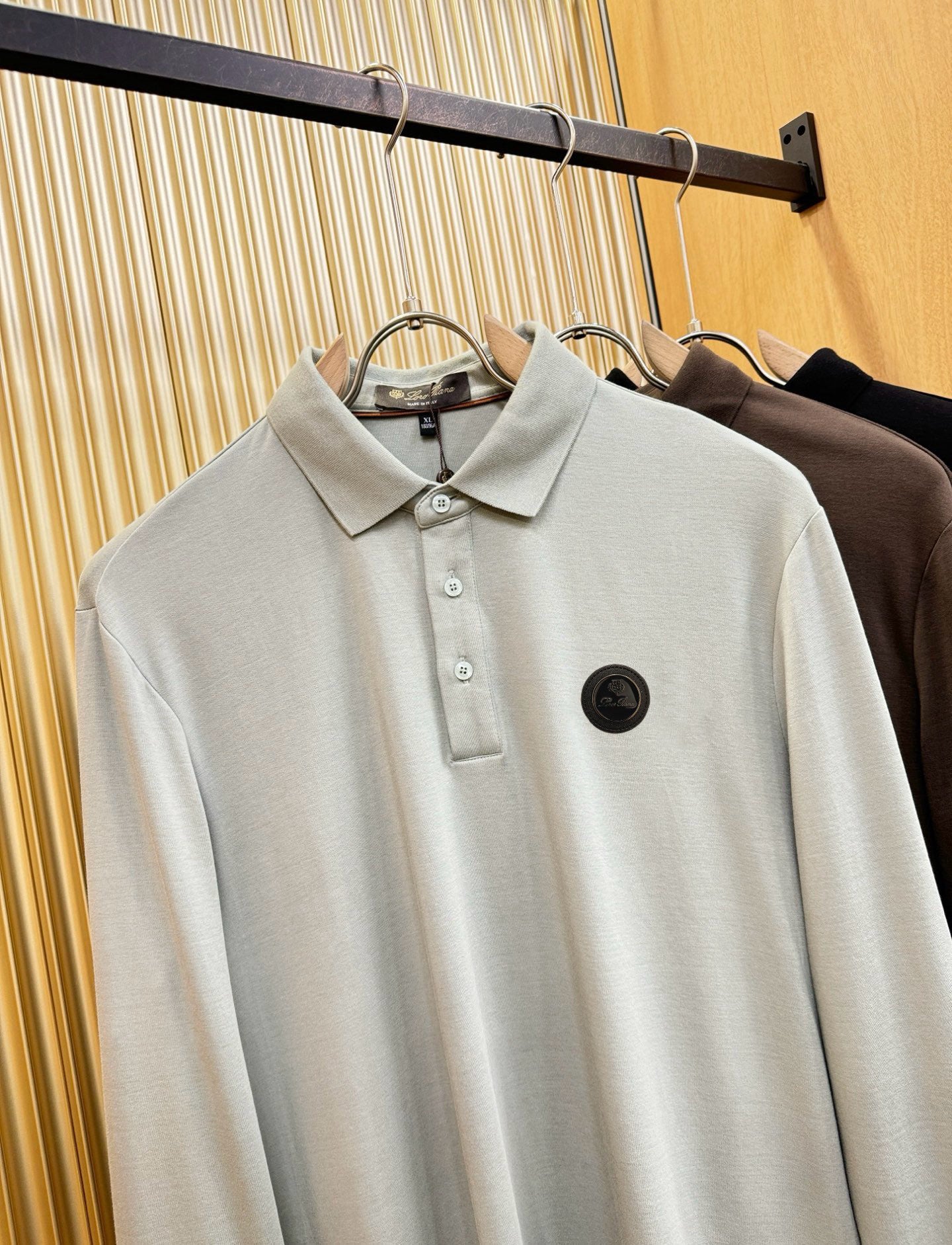 Loro Piana Solid Long Sleeve Polo Shirt – Autumn/Winter Collection