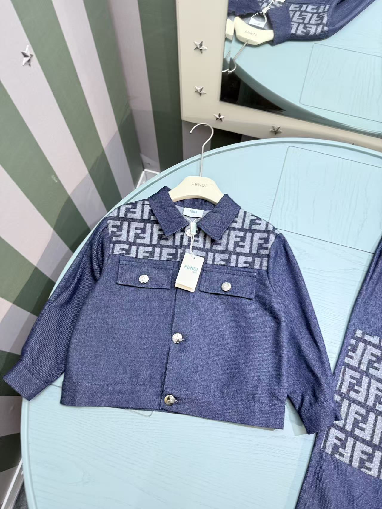 Fendi Children's Jacket and Washed Denim Set – Kids Collection – 2025SS