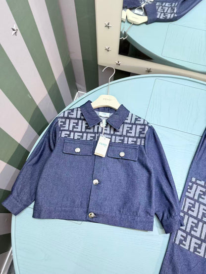 Fendi Children's Jacket and Washed Denim Set – Kids Collection – 2025SS