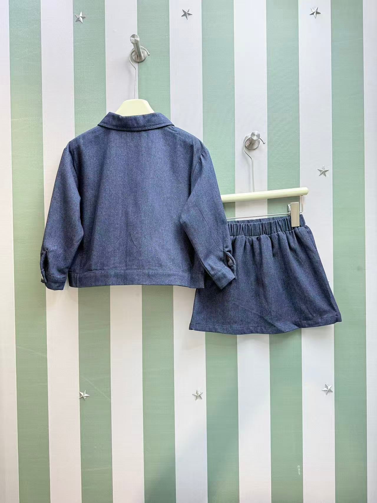 Fendi Kids Washed Denim Two-Piece Set – 2025SS