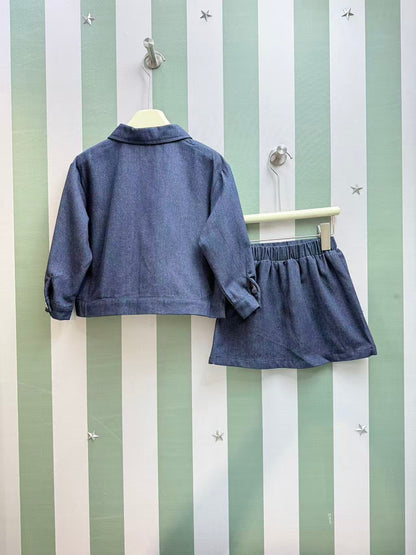 Fendi Kids Washed Denim Two-Piece Set – 2025SS