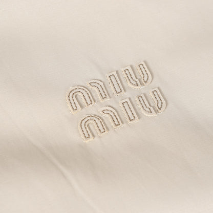 Miu Miu Logo Check Stand Collar Jacket – 25SS
