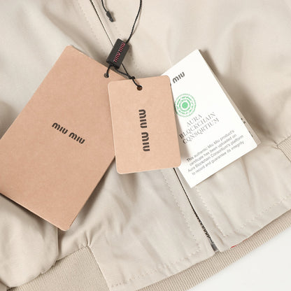Miu Miu Logo Check Stand Collar Jacket – 25SS