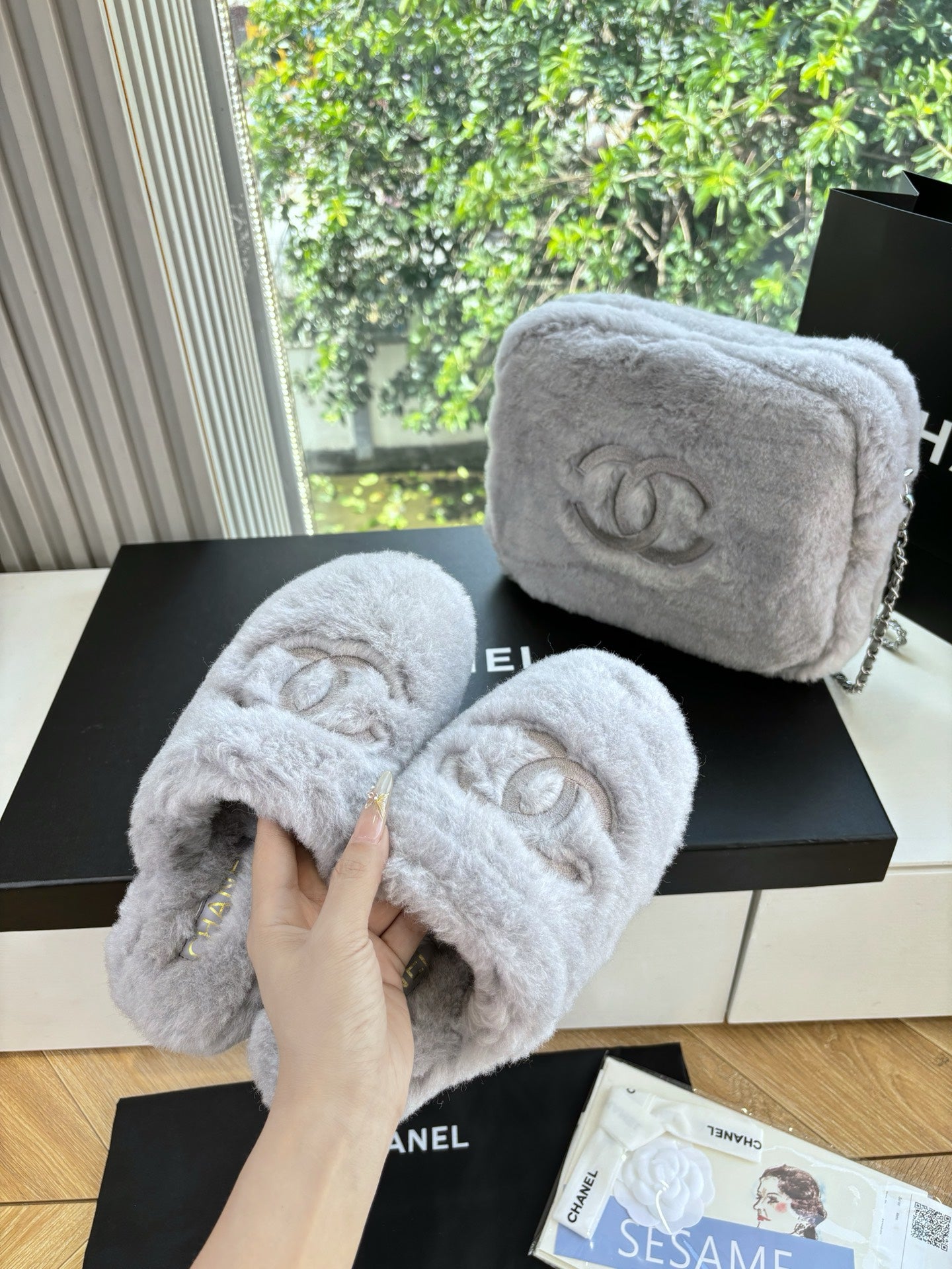 Chanel Wool Furry Mules – Autumn/Winter 25S Collection