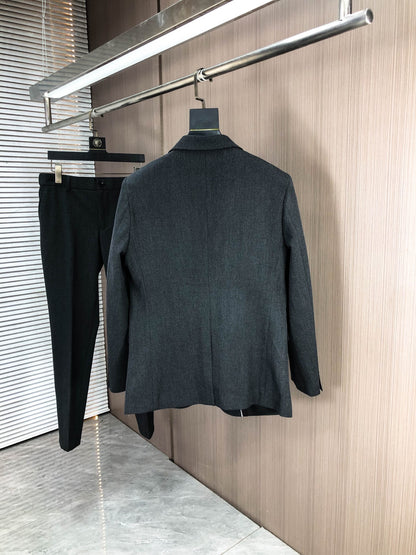 Louis Vuitton Men's Slim Fit Blend Suit Set – Autumn/Winter Collection
