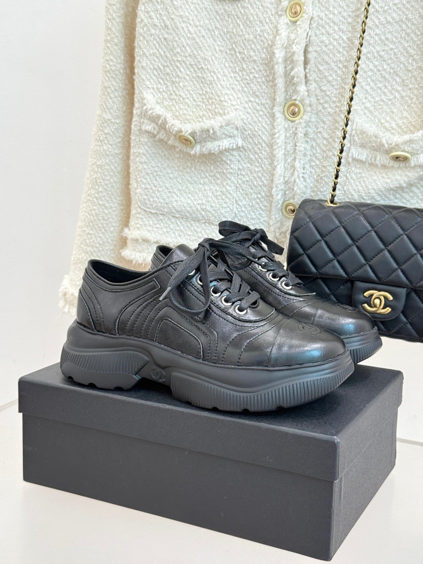 Chanel 25K Thick-Soled Calfskin Dad Sneakers – 25K Collection