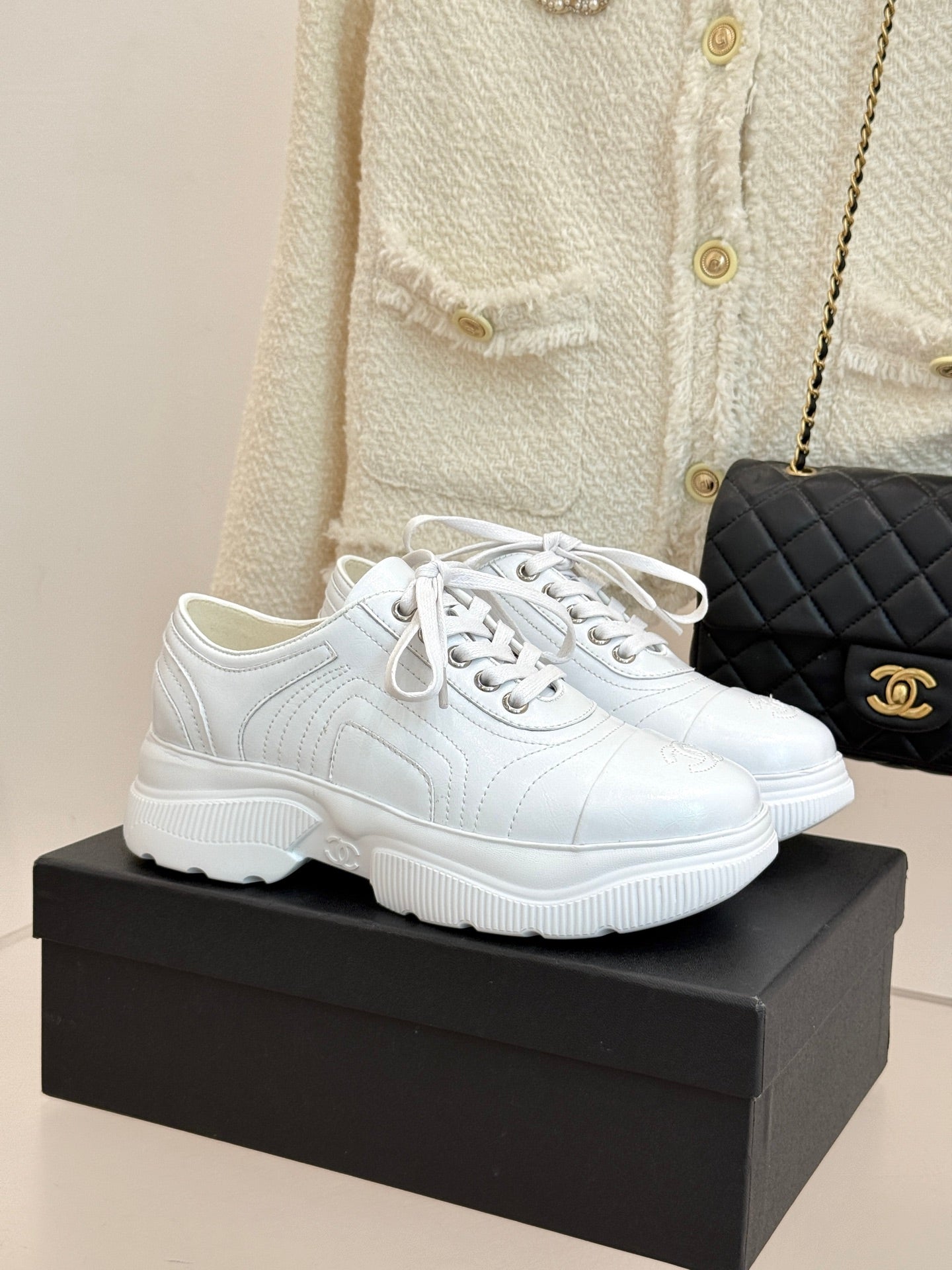 Chanel 25K Thick-Soled Calfskin Dad Sneakers – 25K Collection