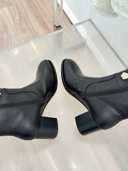 Chanel 25K Double C Metal Buckle High-Heel Long Boots