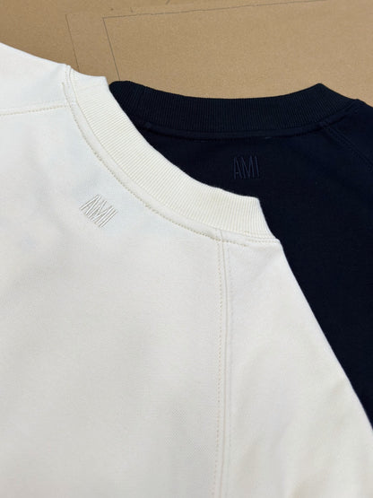 AMI Paris Hand-Woven Raglan Sleeve Sweatshirt – 25FW