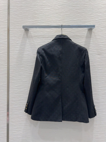 Gucci Lapel Jacquard Blazer