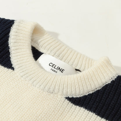 Celine Chunky Striped Jacquard Crewneck Sweater – 24SS