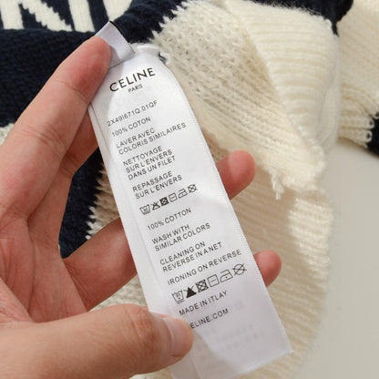 Celine Chunky Striped Jacquard Crewneck Sweater – 24SS