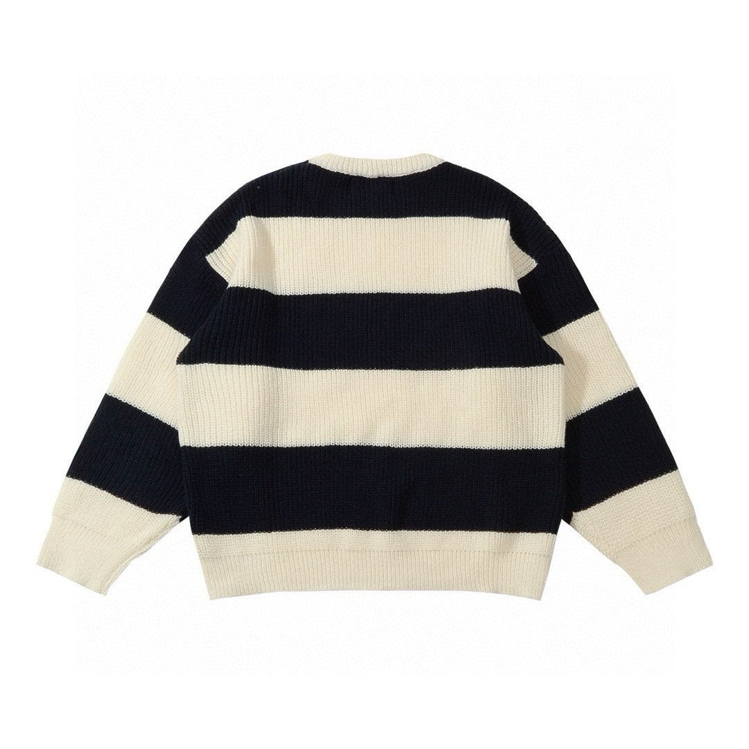 Celine Chunky Striped Jacquard Crewneck Sweater – 24SS