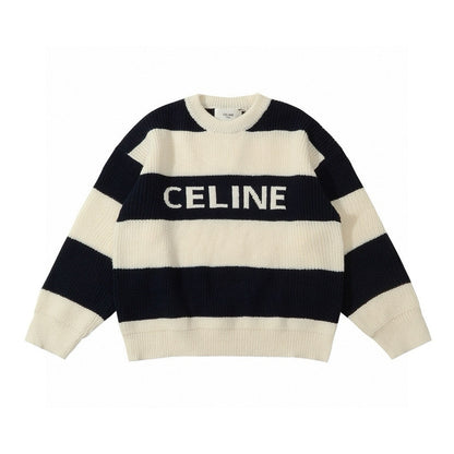 Celine Chunky Striped Jacquard Crewneck Sweater – 24SS
