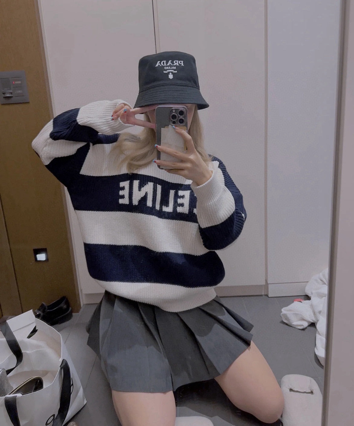 Celine Chunky Striped Jacquard Crewneck Sweater – 24SS