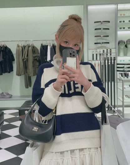 Celine Chunky Striped Jacquard Crewneck Sweater – 24SS