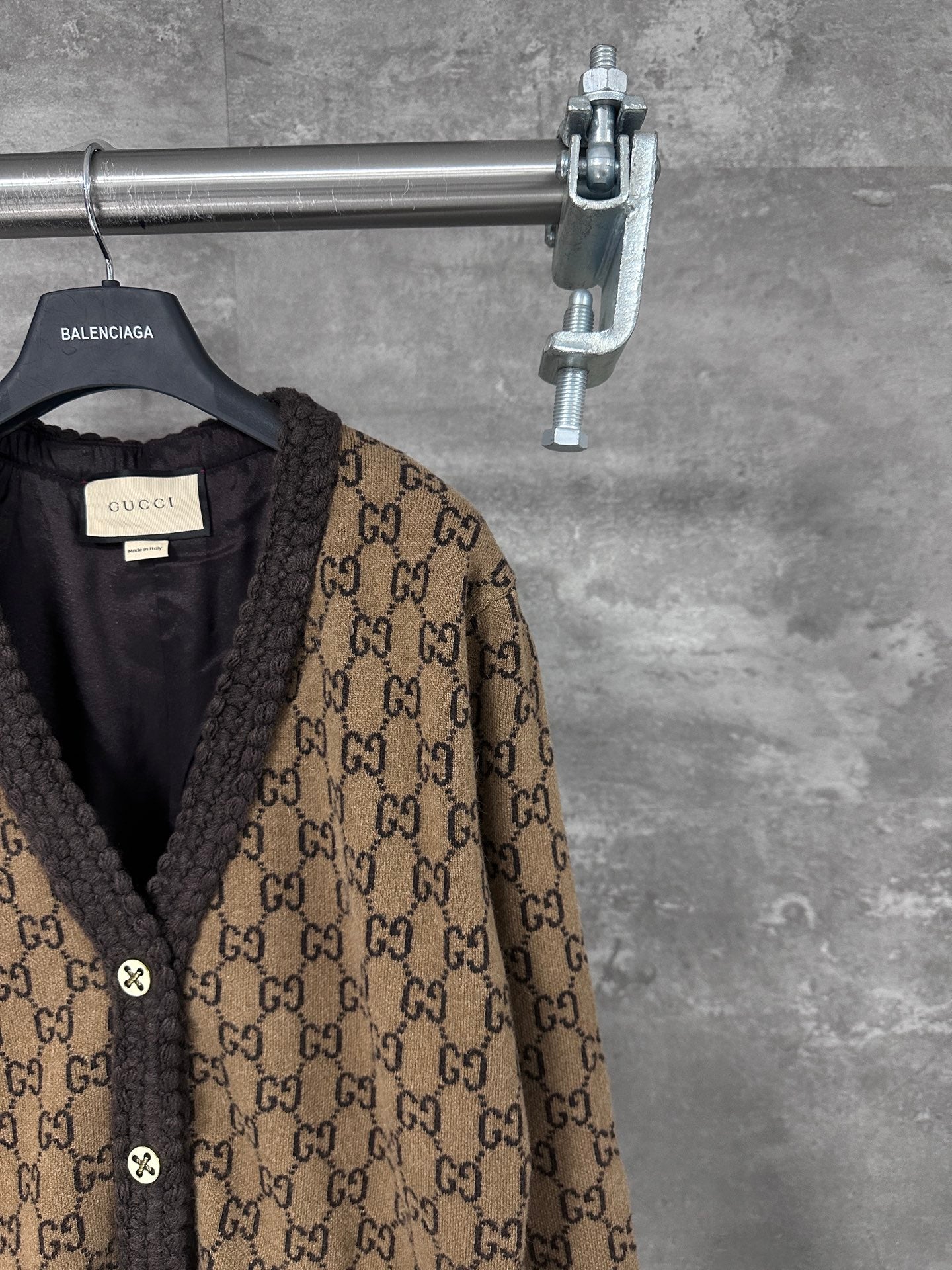 Gucci GG Logo Wool Cardigan – 25SS