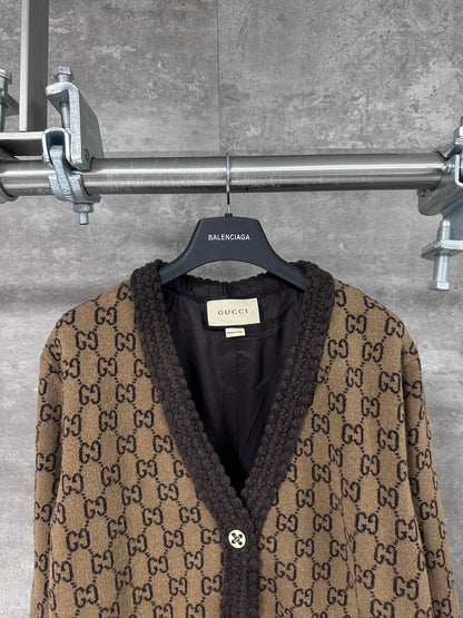 Gucci GG Logo Wool Cardigan – 25SS