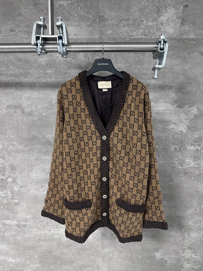 Gucci GG Logo Wool Cardigan – 25SS