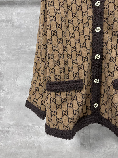 Gucci GG Logo Wool Cardigan – 25SS