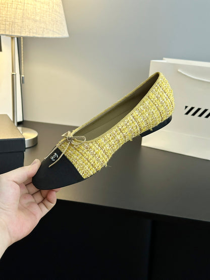 Chanel 25B Bow Mary Jane Flats