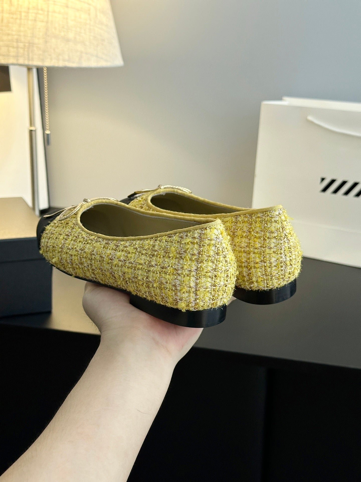 Chanel 25B Bow Mary Jane Flats