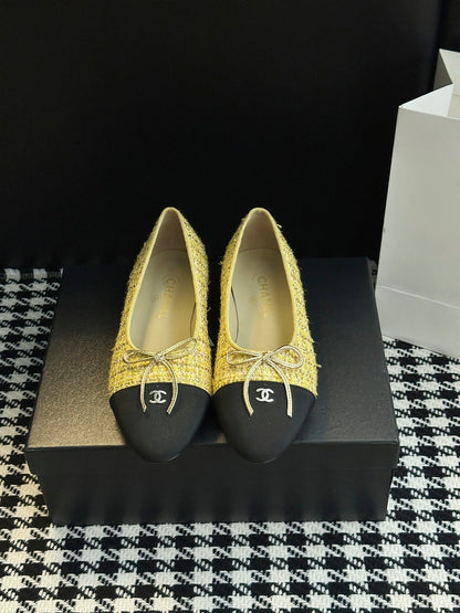 Chanel 25B Bow Mary Jane Flats