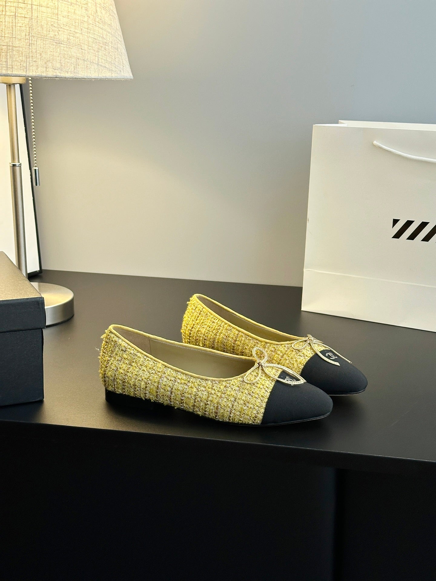 Chanel 25B Bow Mary Jane Flats