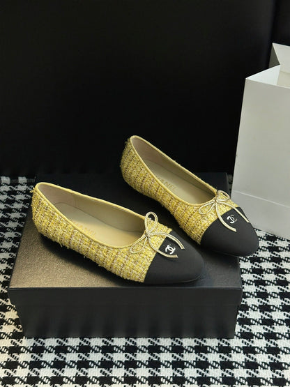 Chanel 25B Bow Mary Jane Flats