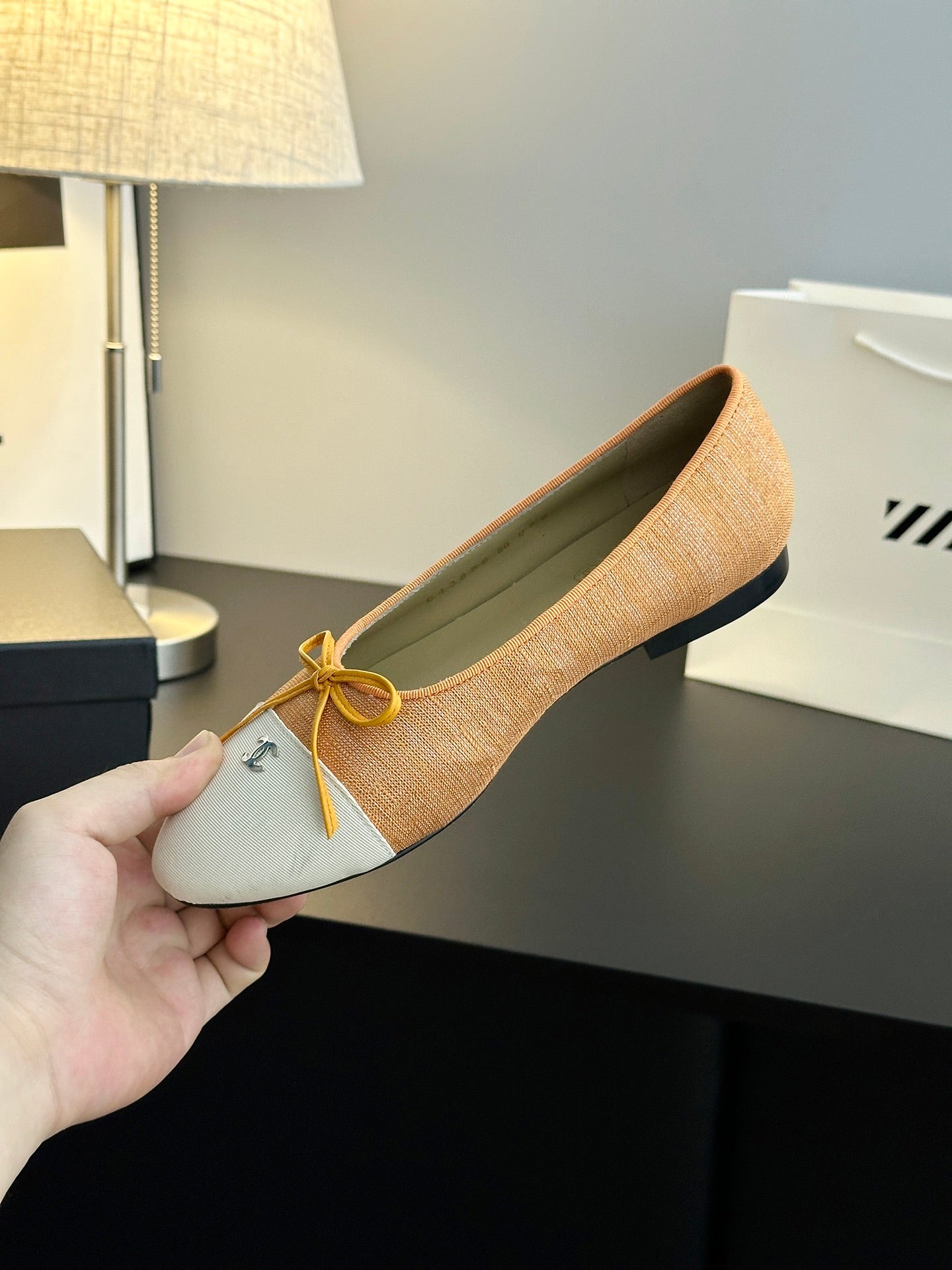 Chanel 25B Bow Mary Jane Flats