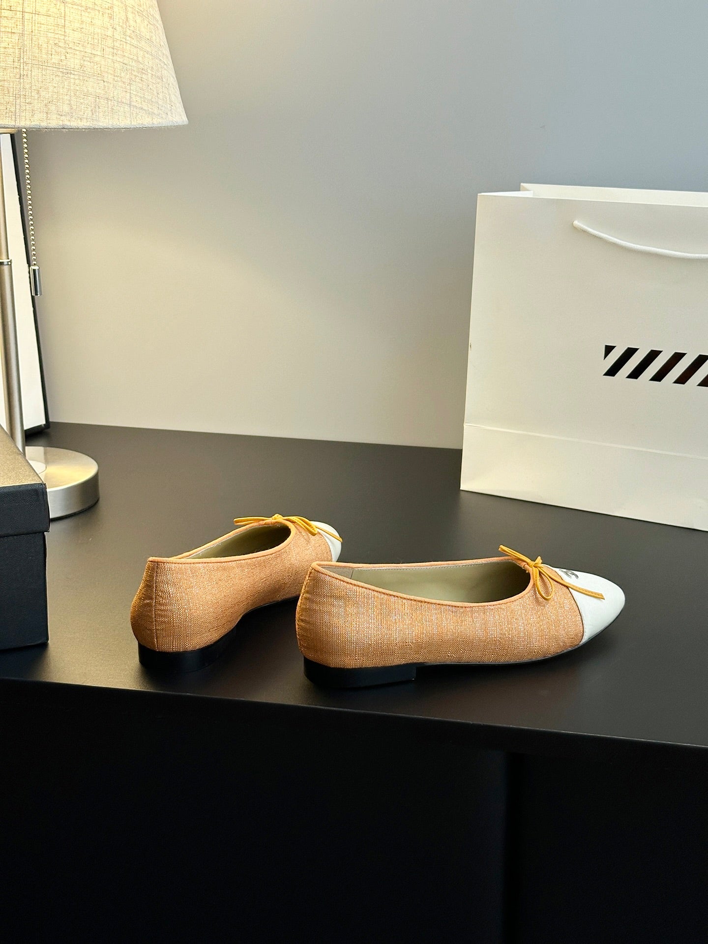 Chanel 25B Bow Mary Jane Flats