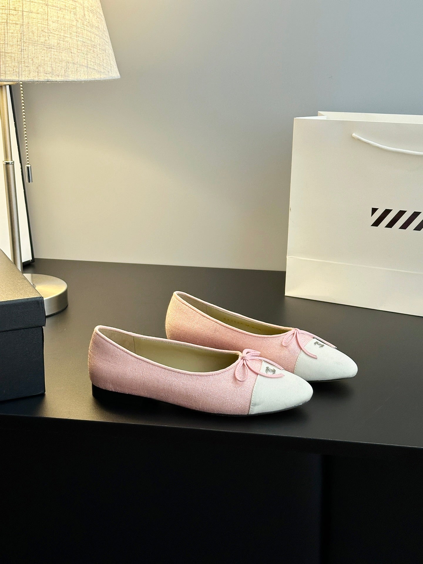 Chanel 25B Bow Mary Jane Flats