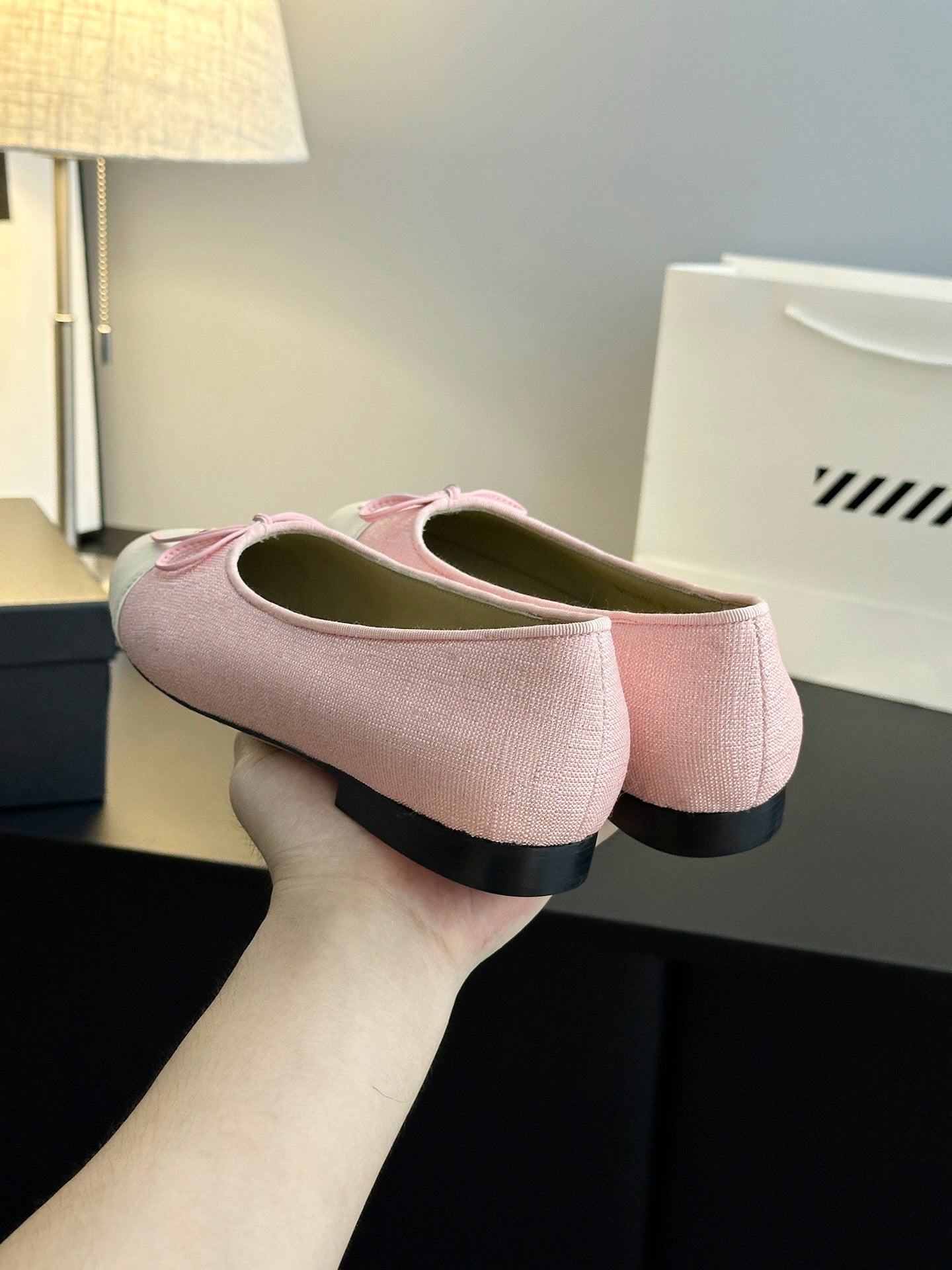 Chanel 25B Bow Mary Jane Flats