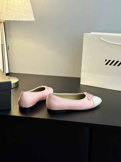 Chanel 25B Bow Mary Jane Flats