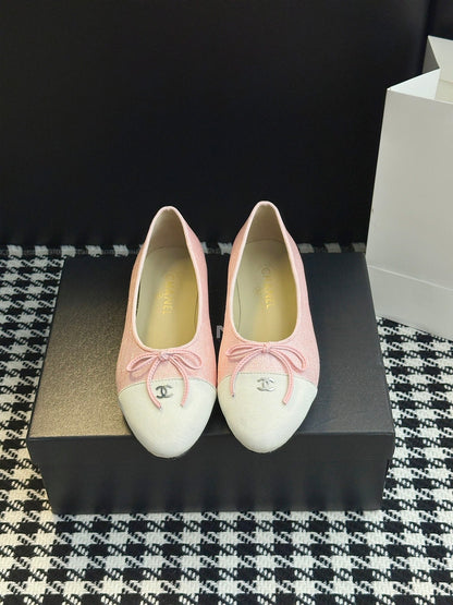 Chanel 25B Bow Mary Jane Flats