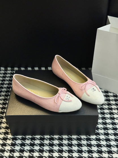 Chanel 25B Bow Mary Jane Flats